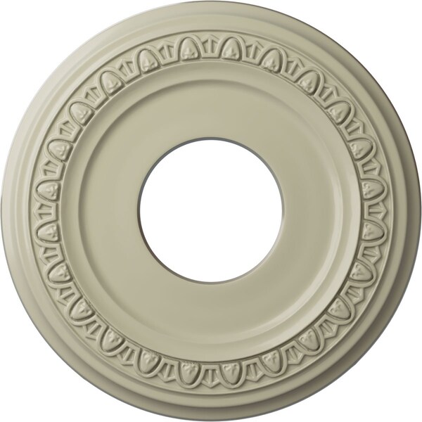 Ekena Millwork Jackson Ceiling Medallion (Fits Canopies up to 7 3/8"), 12 1/4"OD x 4"ID x 1 1/8"P, Clear Yellow CM12JACYF - main